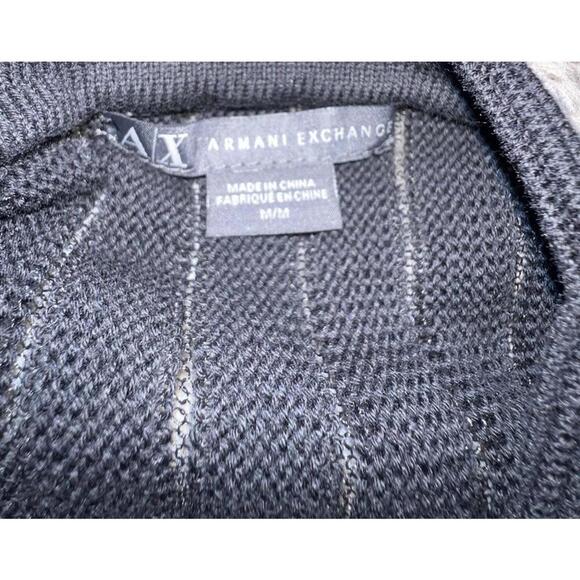 Armani Exchange Full zip Sheer Cardigan Sweater Black Size M - Picture 9 of 9